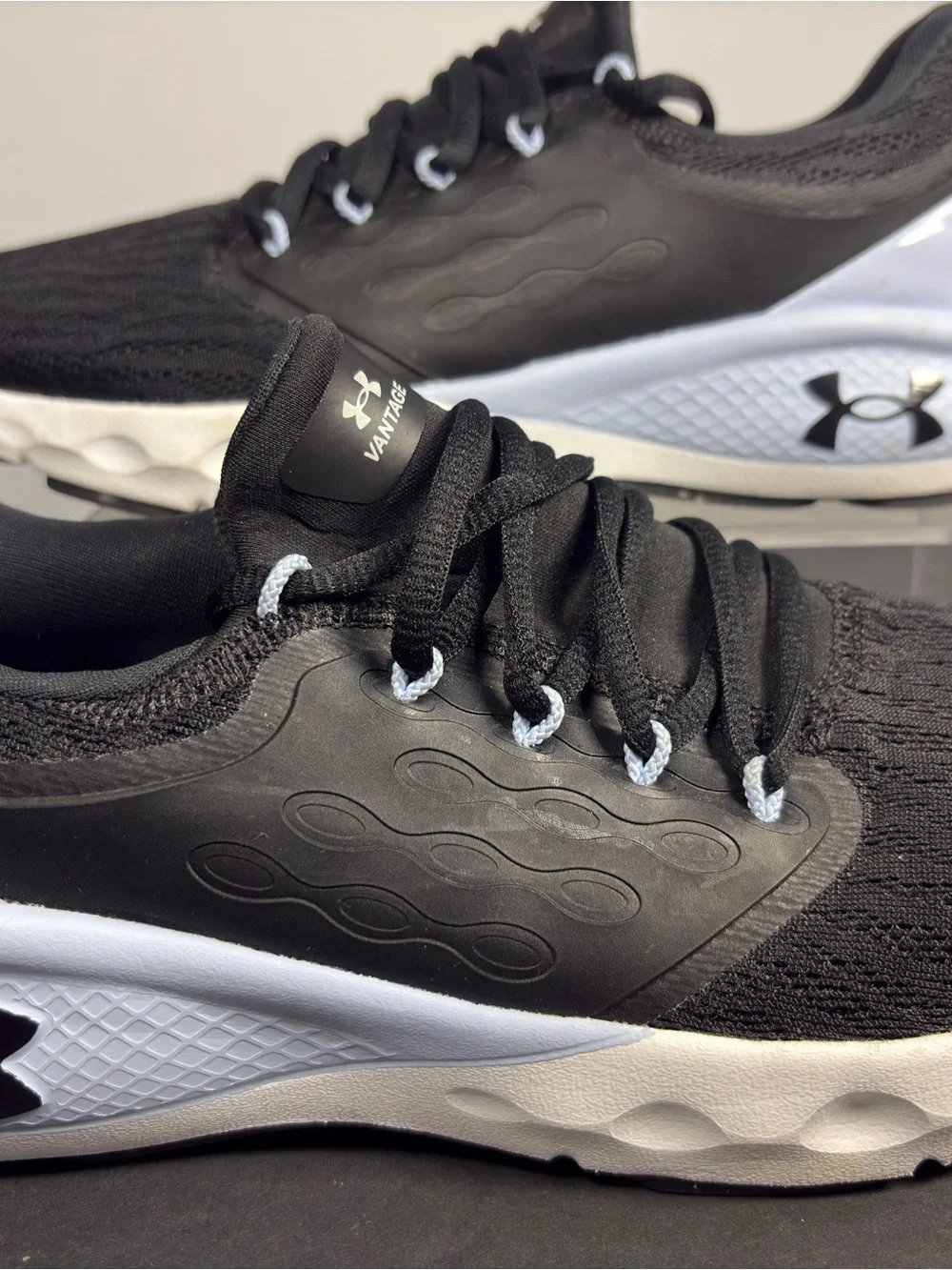 Under Armour Charged Vantage Black&White Women's Athletic Running Shoes S-8.5 - Picture 11 of 11